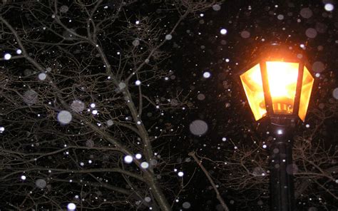 lamp, Post, Light, At, Night, Snow, Winter Wallpapers HD / Desktop and Mobile Backgrounds