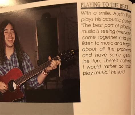 Post Malone in my high school year book. Proof that dreams do come true.