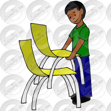Stack Chairs Picture for Classroom / Therapy Use - Great Stack Chairs Clipart