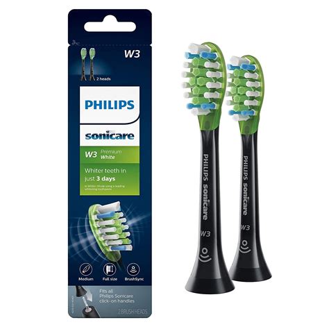 Genuine Philips Sonicare W3 Premium White toothbrush head, HX9062/95, 2 ...