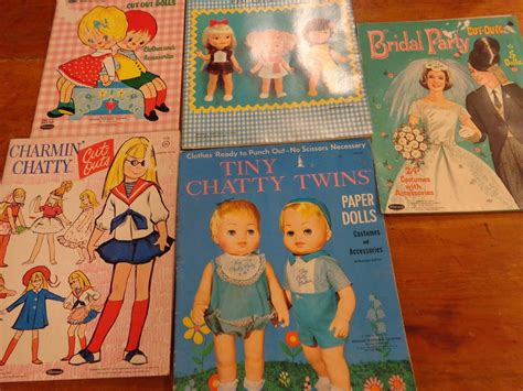 Lot of vintage paper cut out dolls 1960s Tiny Chatty Twins Charmin Chatty etc -- Antique Price ...