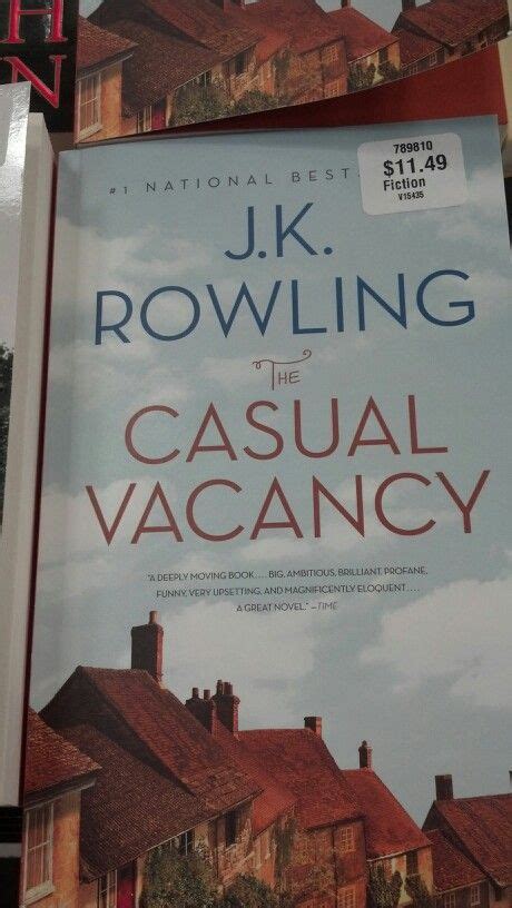 The casual vacancy- recommend it!! | The casual vacancy, Books, Book cover