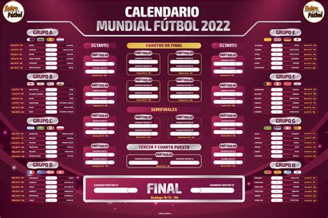 Calendario Mundial Fútbol Qatar 2022 | fiebreFutbol