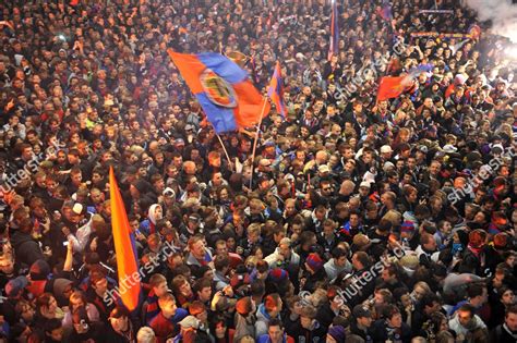 Fc Basels Fans Gather On Barfuesserplatz Editorial Stock Photo - Stock ...