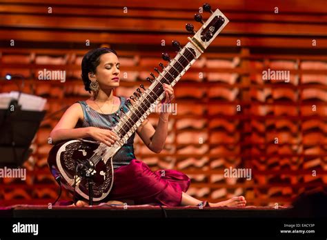 The Indian sitar player Anoushka Shankar, concert hall of the KKL, Lucerne, Switzerland Stock ...