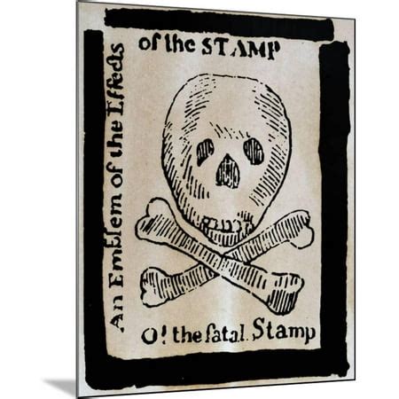 stamp act: Stamp Act: Cartoon, 1765 Wood Mounted Print Wall Art ...