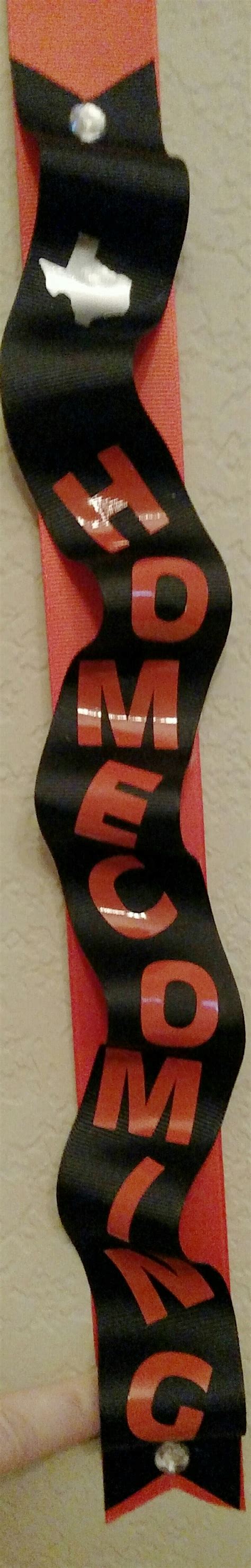 Homecoming Mum Ribbon in Black and Orange