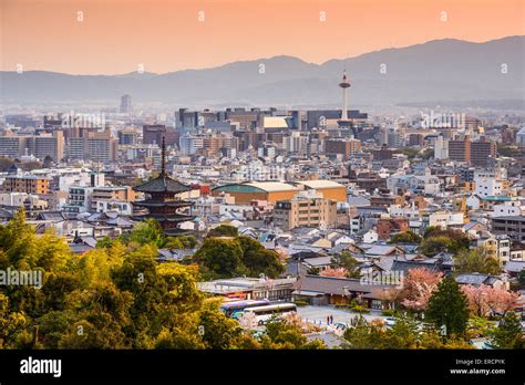 Kyoto, Japan city skyline at dusk Stock Photo - Alamy
