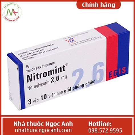 Thuốc Nitromint 2.6mg khi dùng lưu ý gì, giá bao nhiêu, mua ở đâu