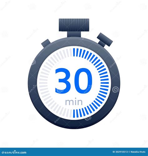 30 Min Timer and Stopwatch Icons. Countdown Symbol. Kitchen Timer Icon ...