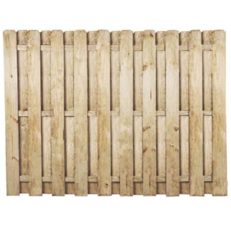 6 ft. H x 8 ft. W Pressure-Treated Pine Shadowbox Wood Fence Panel ...