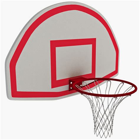 3ds basketball hoop curved backboard