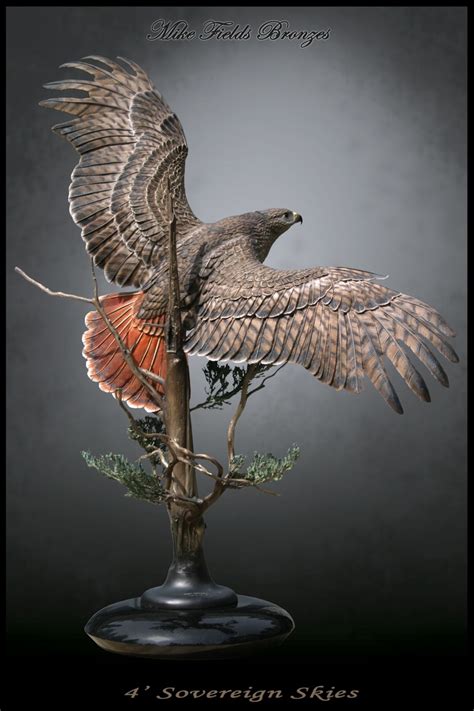 Red-Tailed Hawk Sculpture | Wood carving art, Bird carving, Stone art