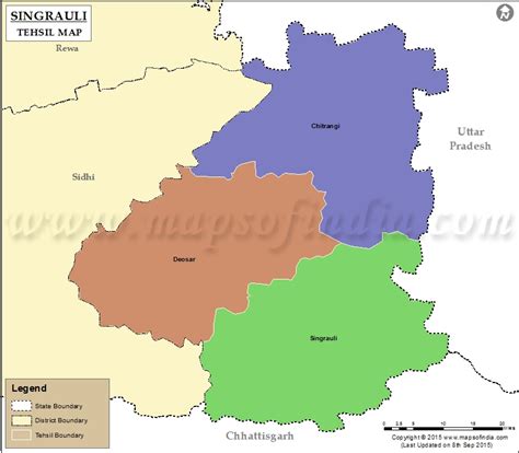 Singrauli Tehsil Map, Singrauli Tehsil List