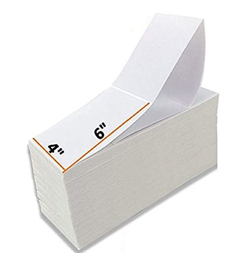 Direct Thermal Labels 4” x 6” Fanfold Thermal Shipping Labels. - Prinko