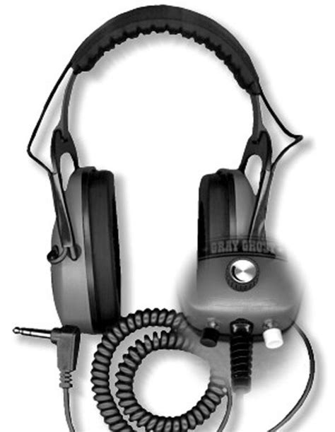 DetectorPro Ultimate Gray Ghost Headphones with 1/4" Angle Plug - Serious Metal Detecting ...