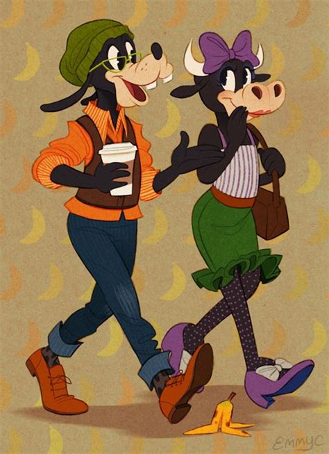 Goofy and his on-again-off-again girlfriend Clarabelle Cow! Emily Cicierga. SO CUTE. | Disney ...