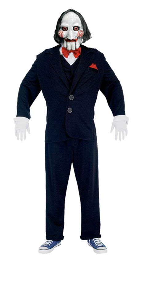 Mens Official Saw Movie Jigsaw Puppet Halloween Fancy Dress Horror Costume