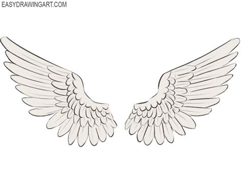 How to Draw Wings | Easy Drawing Art | Wings drawing, Angel wings drawing, Wings art