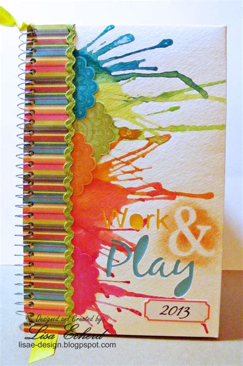 Lisa E Design Blog: Watercolor drip notebook cover