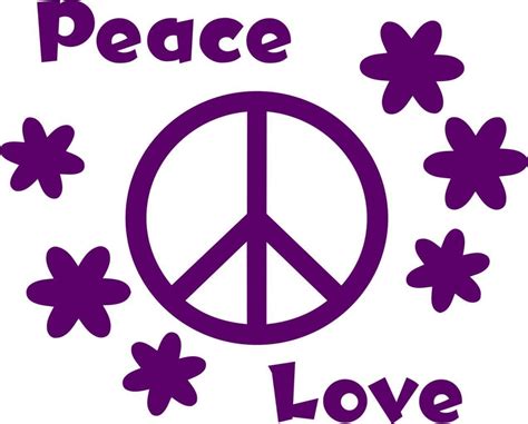 Love Peace With Peace Sign 12"X12" - Home Living Room Picture Art ...