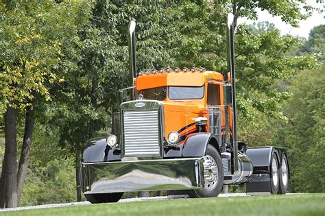 HD wallpaper: orange freight truck, cabin, custom, reliable, big rig, peterbilt | Wallpaper Flare