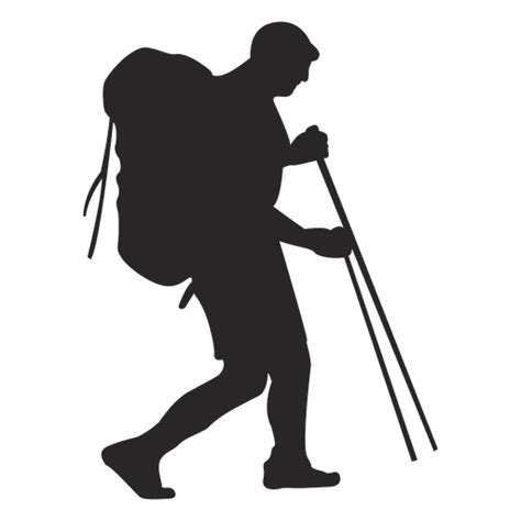 Hiking silhouette - Transparent PNG & SVG vector file