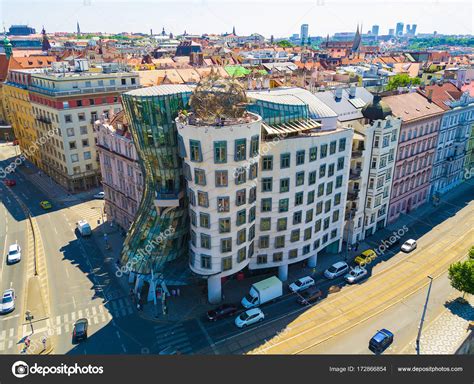 Aerial View Stylish Dancing House Design Boutique Hotel Built Vlado ...