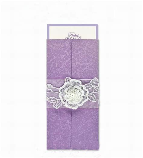 Purple Lace Wedding invitation card by VivaRosa on Etsy | Gold wedding ...