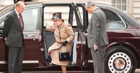 Late Queen Elizabeth II and cars in her garage