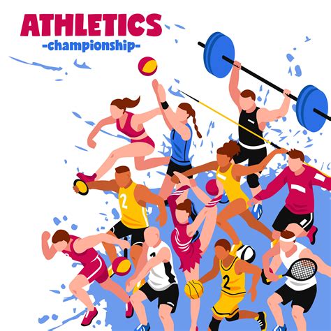 Colorful Sport Isometric Poster 471202 Vector Art at Vecteezy