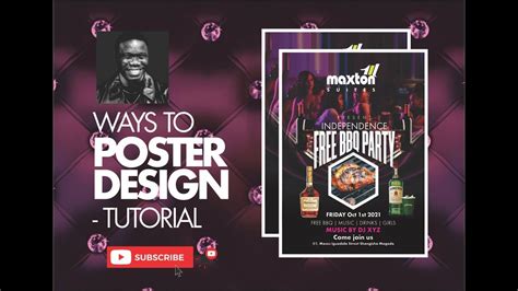 WAYS TO POSTER DESIGN - TUTORIAL Girls Music, Bbq Party, Coreldraw ...