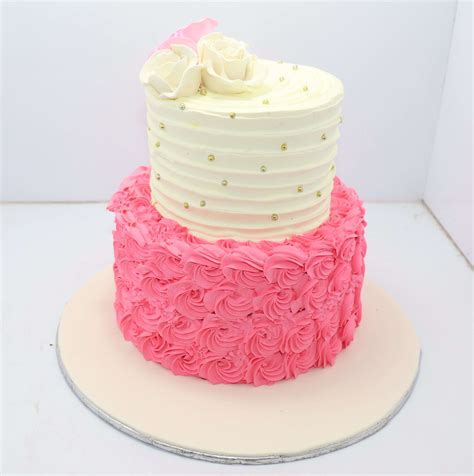 Pink Flowers Girls Birthday Cake - Bakisto.pk Lahore - Free Delivery