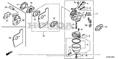 Honda Lawn Mower Engine Parts Diagram