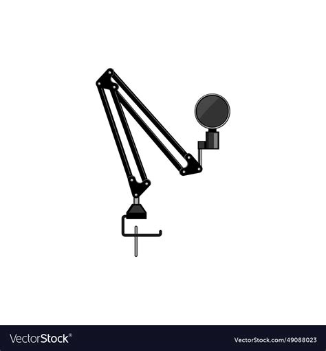 Music microphone stand cartoon Royalty Free Vector Image