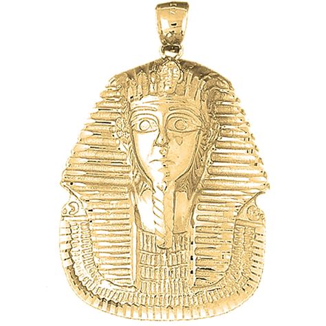 10K Yellow Gold King Tut Pendant - 53 mm - Walmart.com - Walmart.com