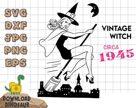 Vintage Halloween Decorations, Witch Clipart, Witch, Witch Poster ...