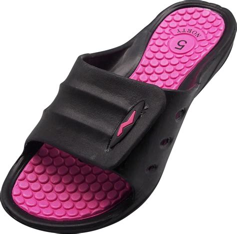 NORTY - Norty Womens Summer Comfort Casual Slide Flat Strap Shower ...