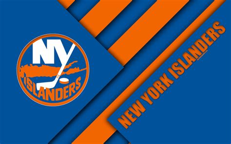 Download wallpapers New York Islanders, 4k, material design, logo, NHL ...