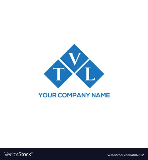 Tvl letter logo design on white background Vector Image