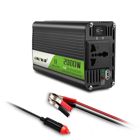 2000W Car Power Inverter Converter DC 12V to AC 220V Modified Sine Wave Power Intelligent ...