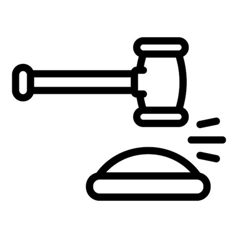 Premium Vector | Law hammer icon Outline law hammer vector icon for web ...