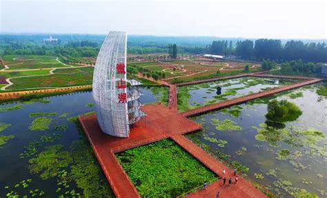 湿地航拍_风景图片_中国滕州微山湖湿地红荷风景区