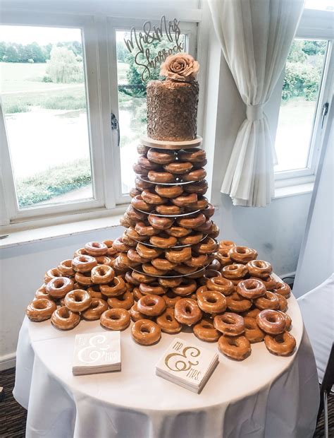 Krispy Kreme Donut wedding cake tower#cake #donut #kreme #krispy #tower #wedding | Donut wedding ...