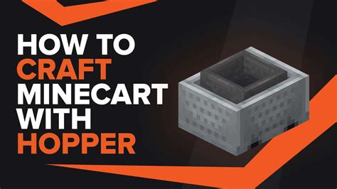 How To Make Minecart With Hopper In Minecraft