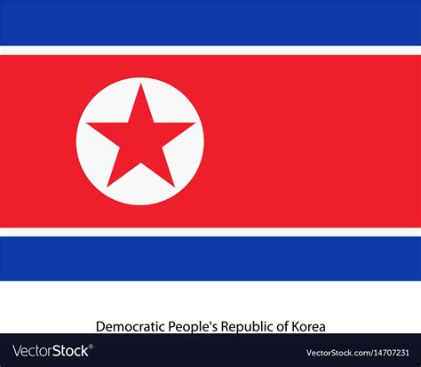 North korea flag Royalty Free Vector Image - VectorStock