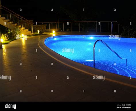 Night pool in the park 2 Stock Photo - Alamy