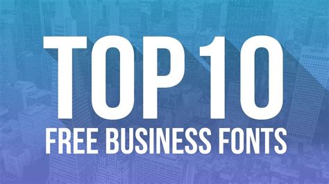 Best Top 10 Free Business Fonts | Free Download Font | Creative Tutes - YouTube