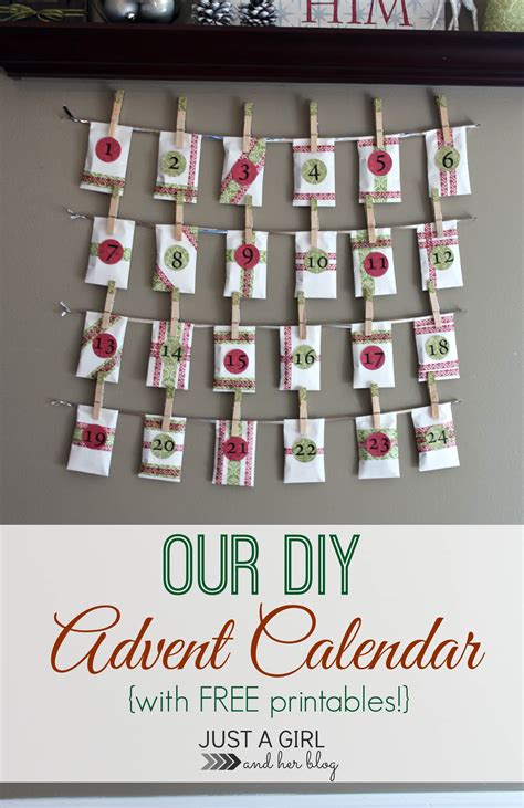 Make Your Own Advent Calendar Printable - Rosa Elise