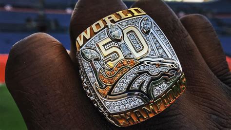 Denver Broncos Super Bowl Ring 3D model 3D printable | CGTrader